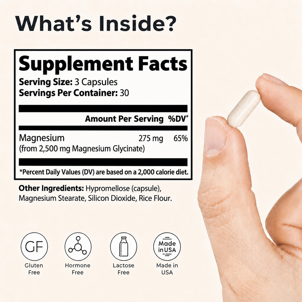 PuraDaily Magnesium Glycinate supplement facts